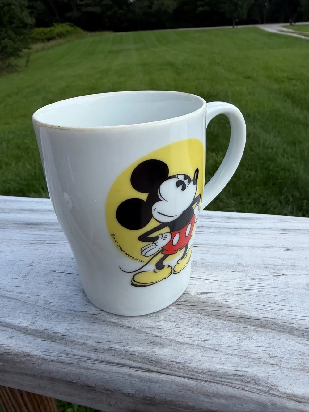 Vintage Mickey Mouse Coffee Mug Cup Made In Japan,  Walt Disney Productions